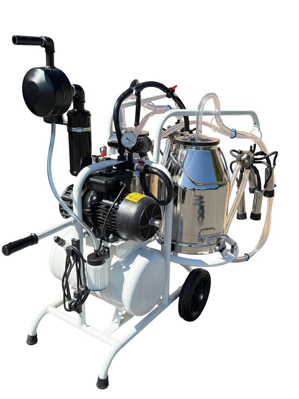 Doppelter Minimilker mit Vakuumtank  kpl. mit 2 x 30 Liter Eimer, 2 x HCC150, 2 x Pulsator