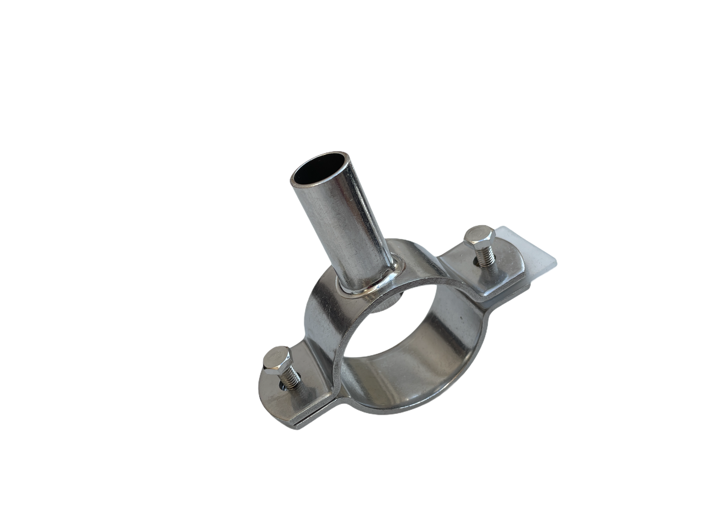 Milchanschluss, Edelstahl, gerade, schweres Modell, Anschluss 20-22 mm, Leitung 50-52 mm