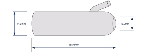 Zitzengummi 381985, Loch Ø 24 mm,Anschluss Ø 10 mm, Länge 325 mm