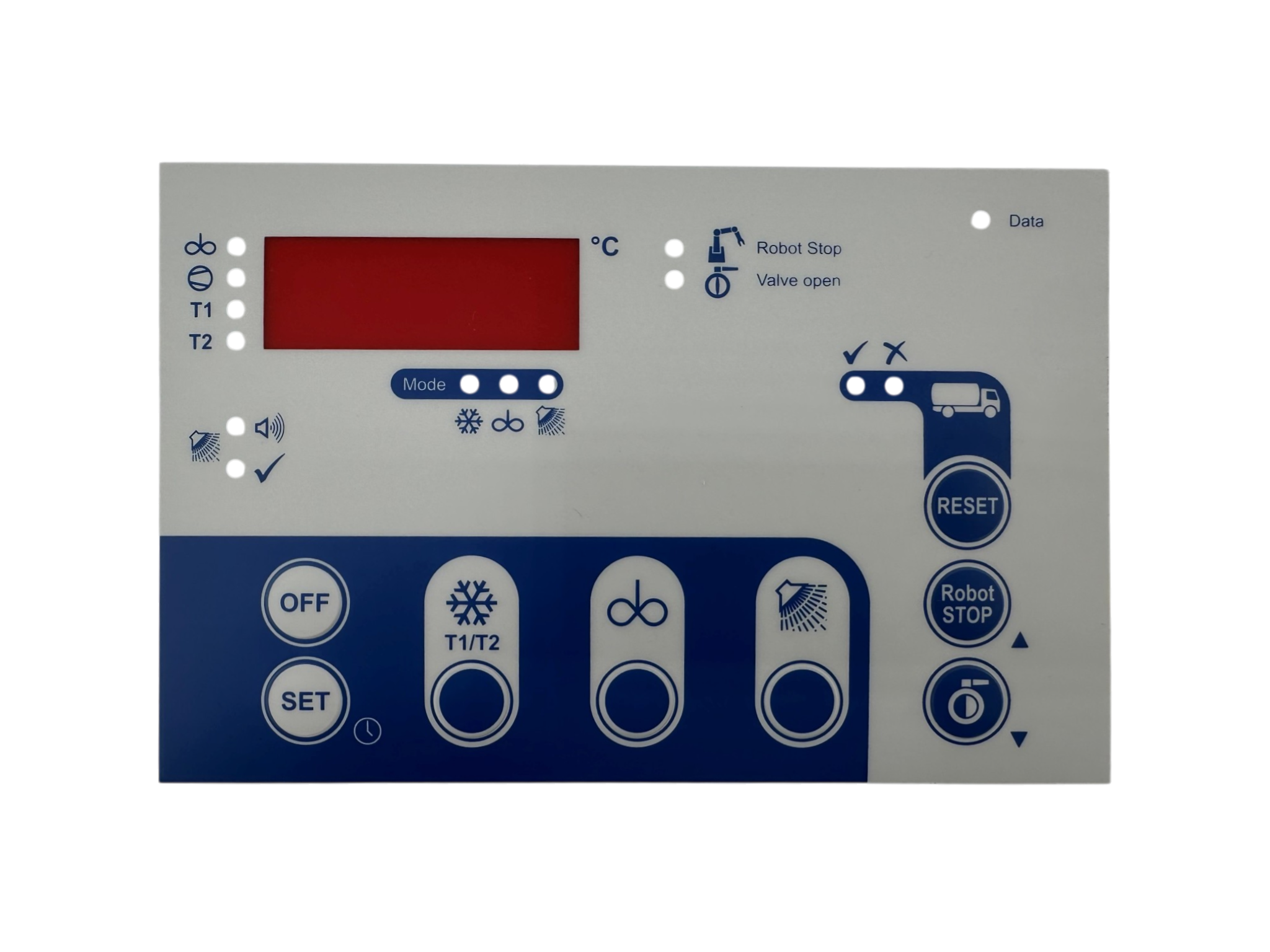 Tastaturfolie für WTS-300, 3-farbig mit Klebefolie