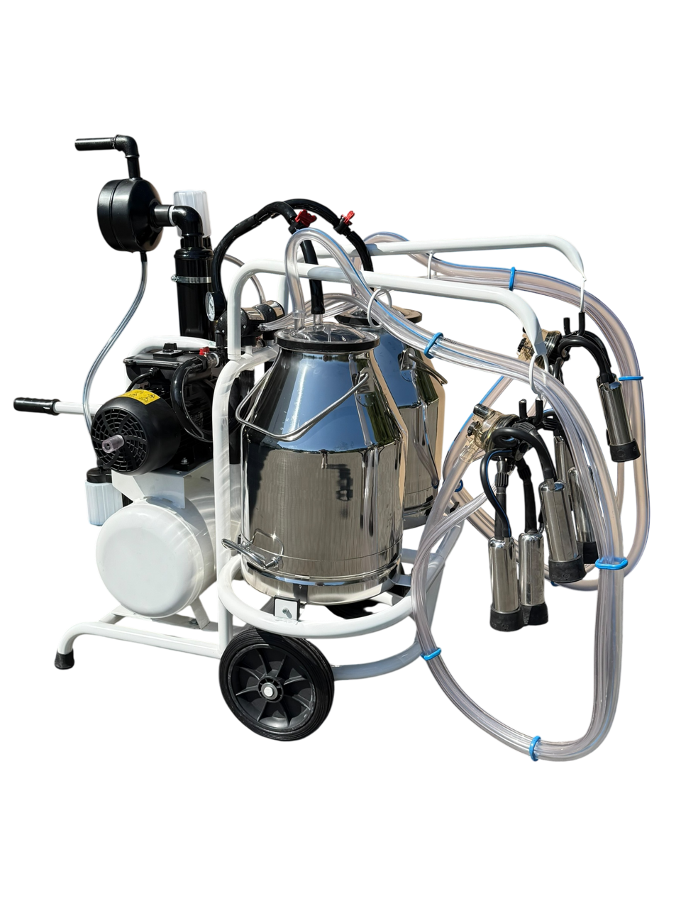 Doppelter Minimilker mit Vakuumtank  kpl. mit 2 x 30 Liter Eimer, 2 x HCC150, 2 x Pulsator