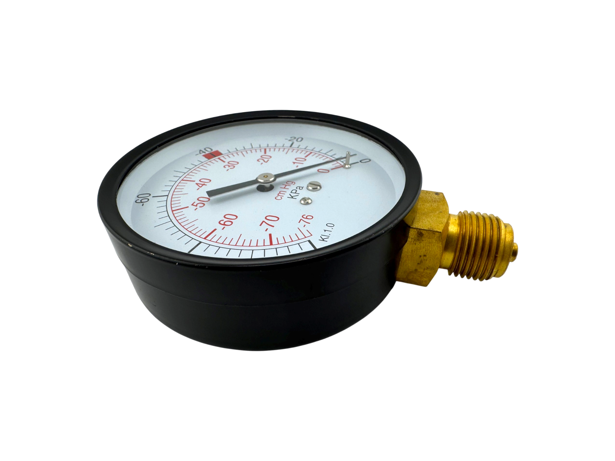 Vakuumuhr Ø 100mm, trocken, schwarzes pulverbeschichtetes Gehäuse, 1/2" Anschluss