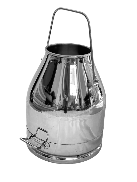 Melkeimer Edelstahl, 25 Liter, Bügelhöhe 117 mm
