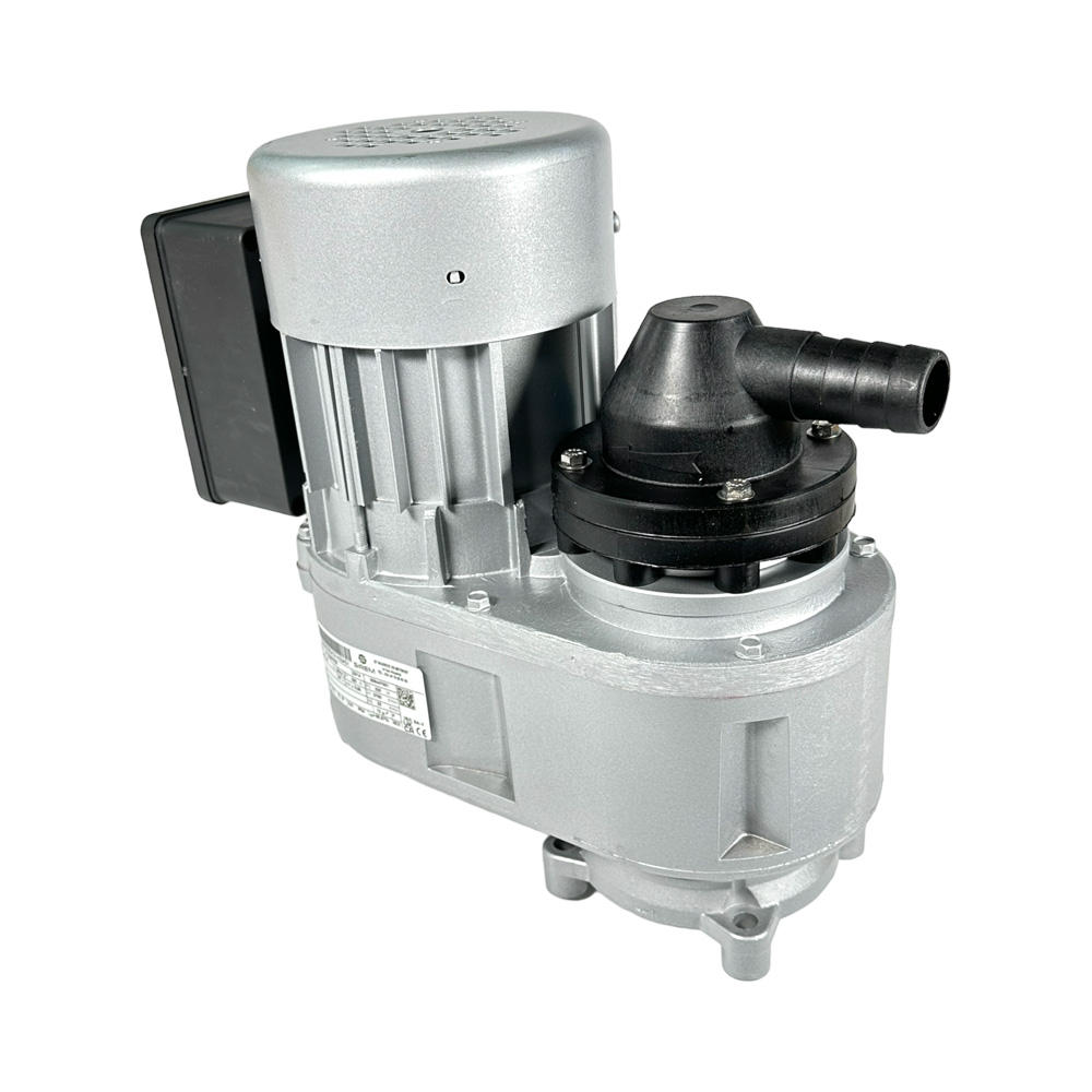 Rührwerksmotor R1C250PP5B, 230 V , 50 Hz , 23  U/Min. , mit Wasserkupplung , Hohlwelle  Innen- Ø 27,5 mm , Außen- Ø 35 mm , Länge 137 mm, 4 x Mitnehmerzapfen am Wellenende