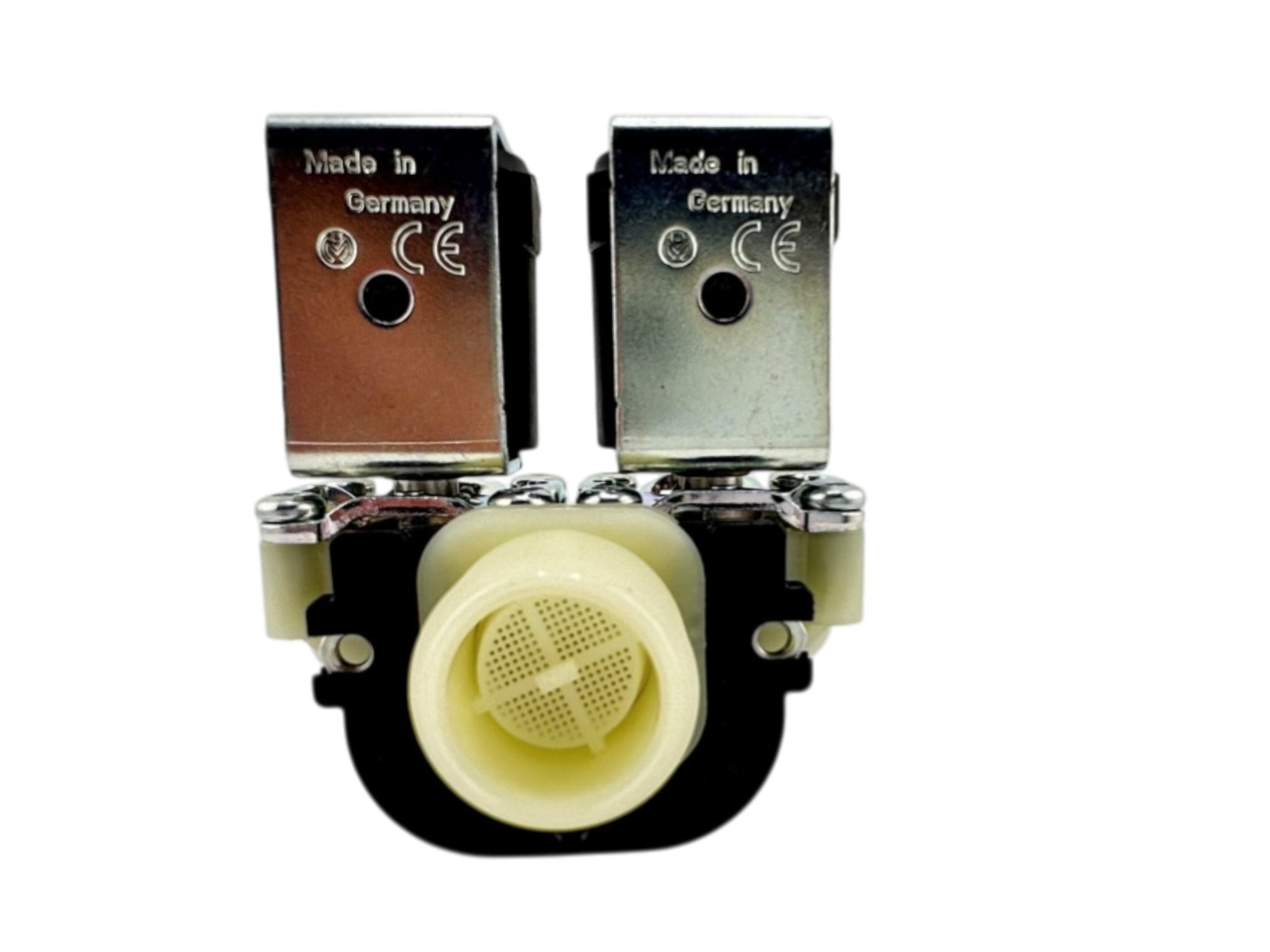 Doppel Magnetventil, gerade, 12V(=), ¾" Anschlussgewinde, Ø 13,5mm Stutzen