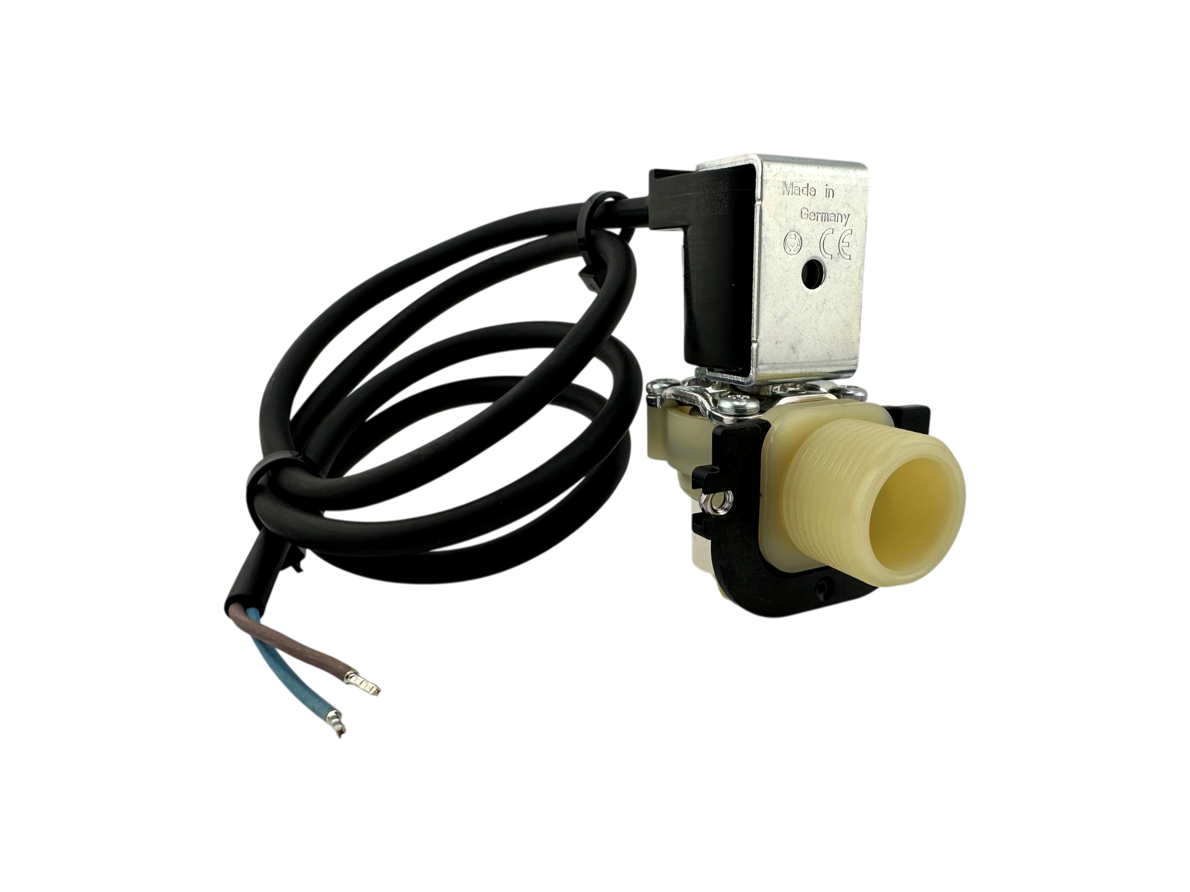 Magnetventil, einfach, winklig 24V ( =) mit Kabel, 3/4" Anschlussgewinde, Ø 13,5mm Stutzen