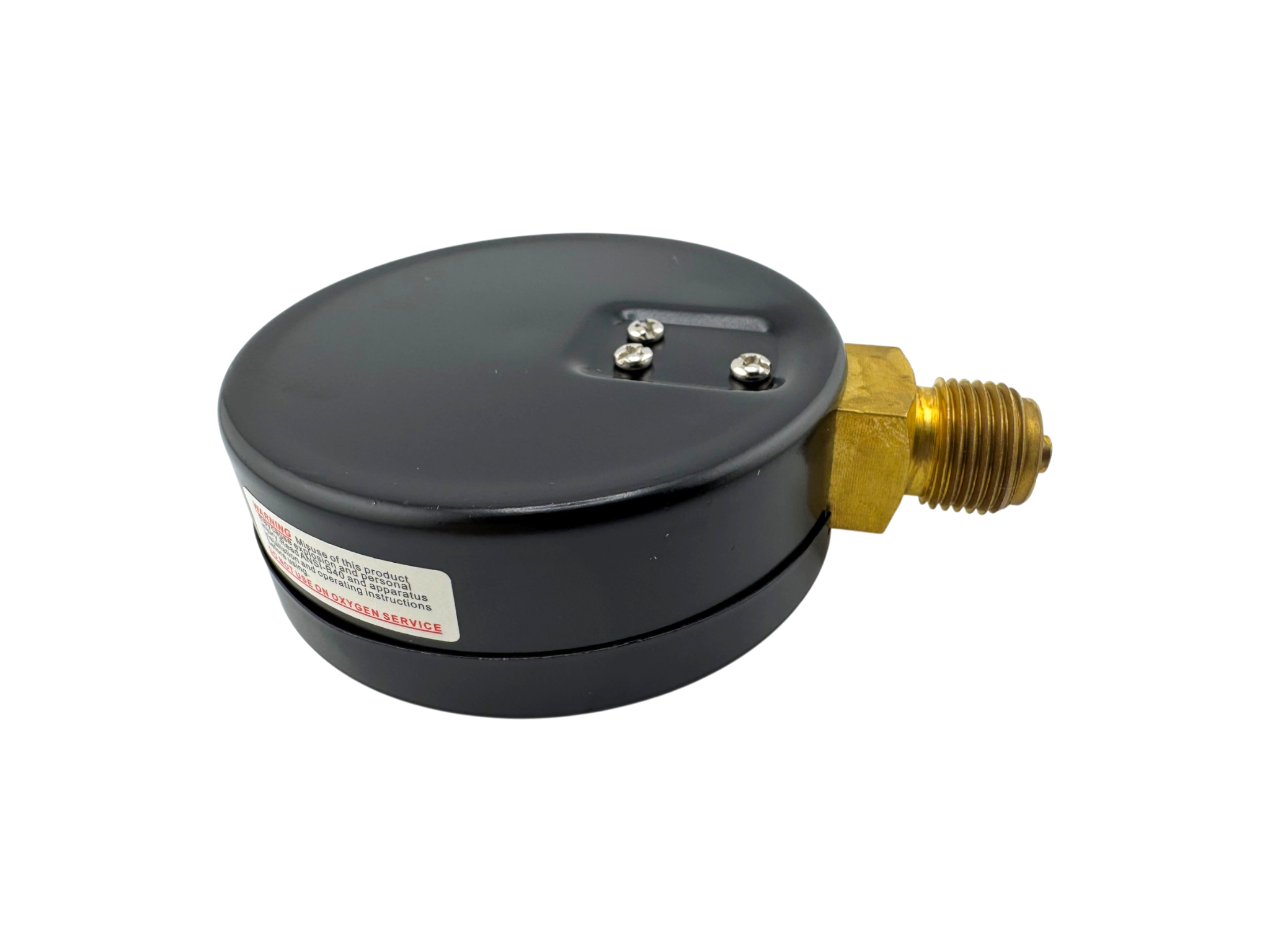 Vakuumuhr Ø 100mm, trocken, schwarzes pulverbeschichtetes Gehäuse, 1/2" Anschluss