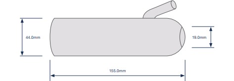 Zitzengummi 381991, Loch Ø 23 mm,Anschluss Ø 10 mm, Länge 319 mm
