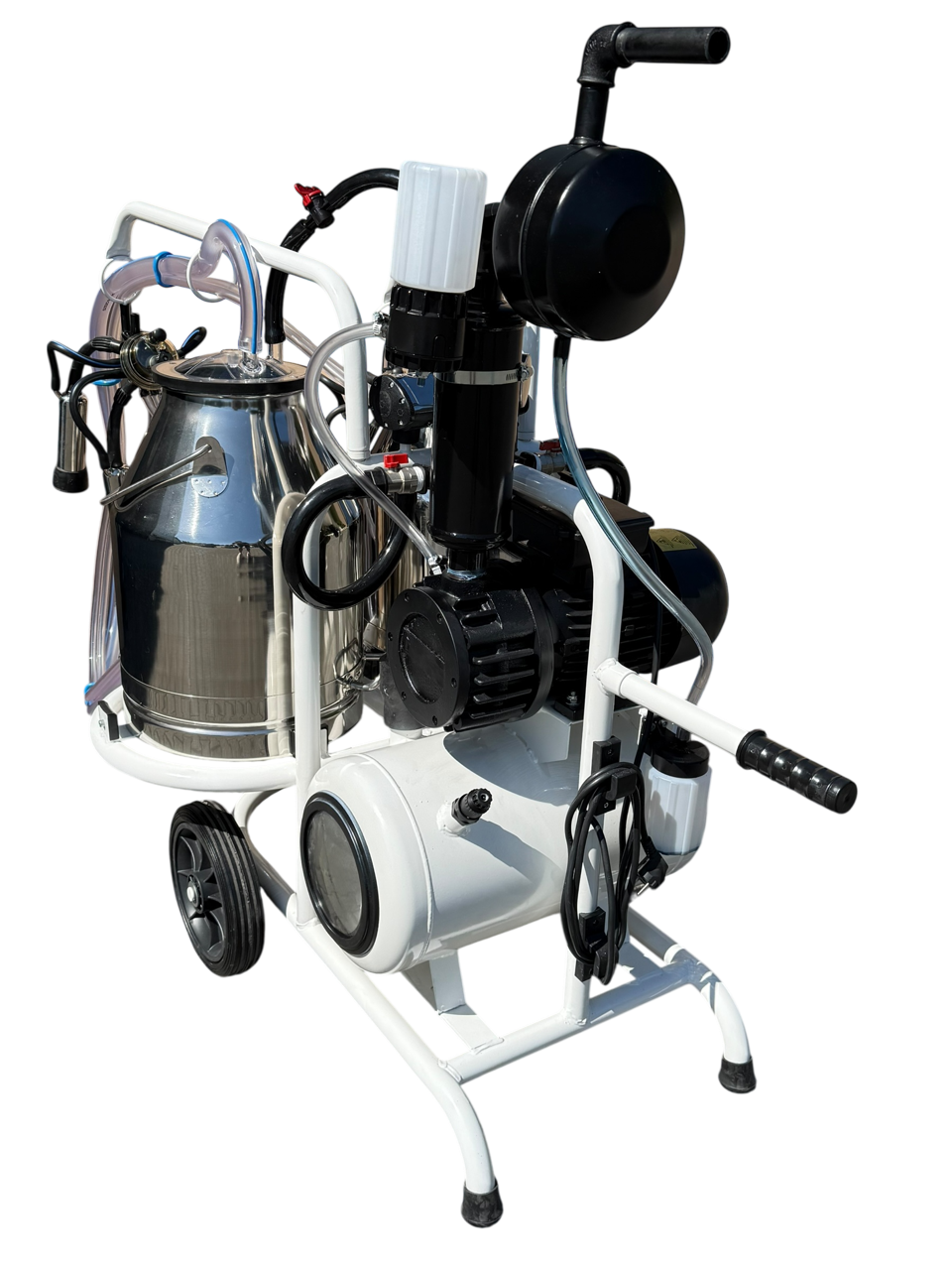 Doppelter Minimilker mit Vakuumtank  kpl. mit 2 x 30 Liter Eimer, 2 x HCC150, 2 x Pulsator