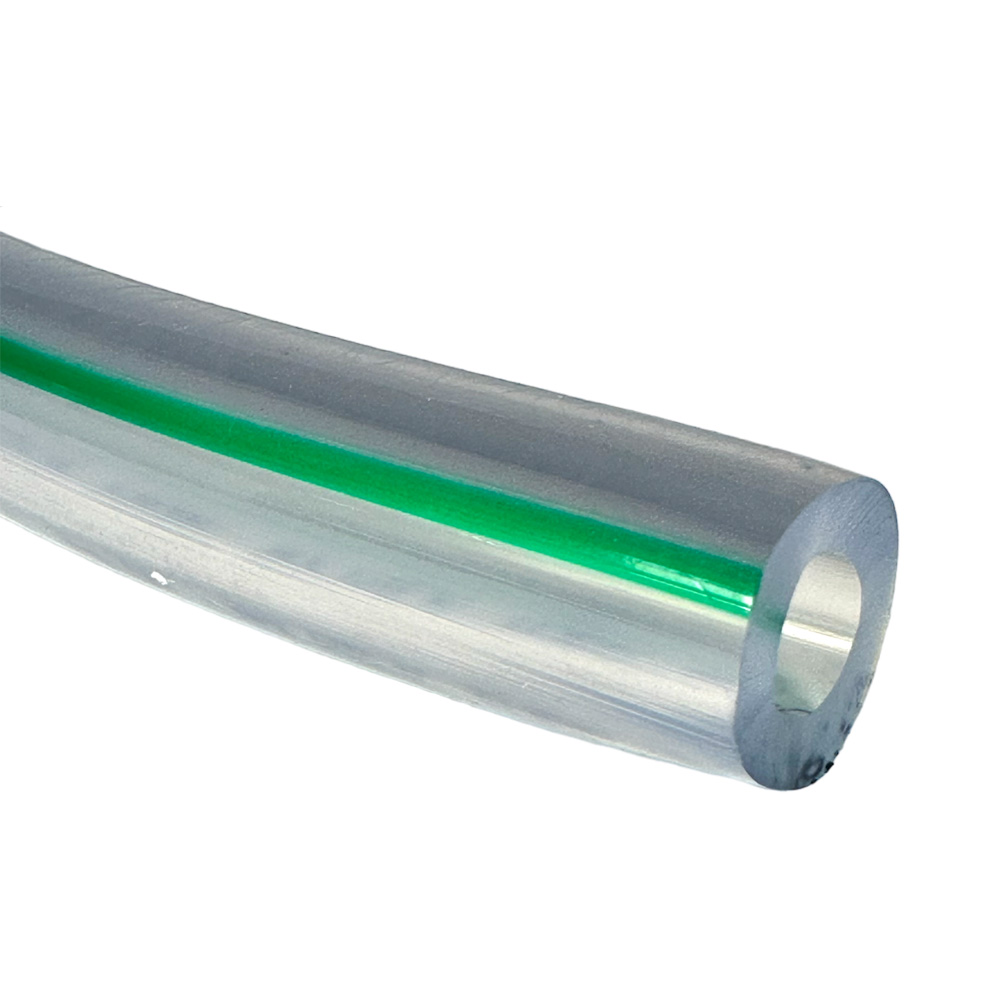 PVC Milchschlauch, 16 mm, grüner Streifen, 25 m Rolle