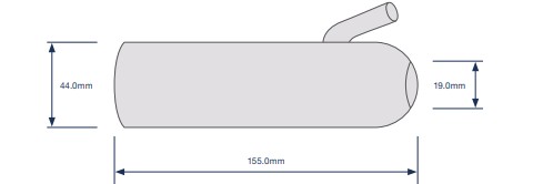 Zitzengummi 381986, Loch Ø 21 mm,Anschluss Ø 10 mm, Länge 319 mm