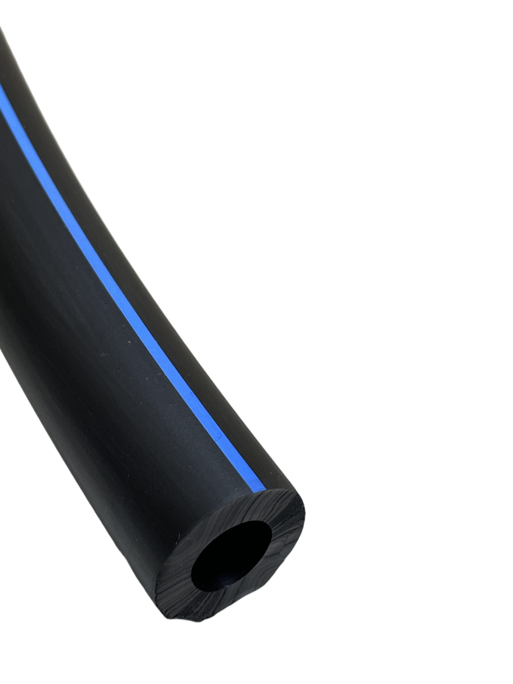 Gummi Pulsschlauch, ø 10 x 20 mm, blauer Streifen, 25 m Rolle