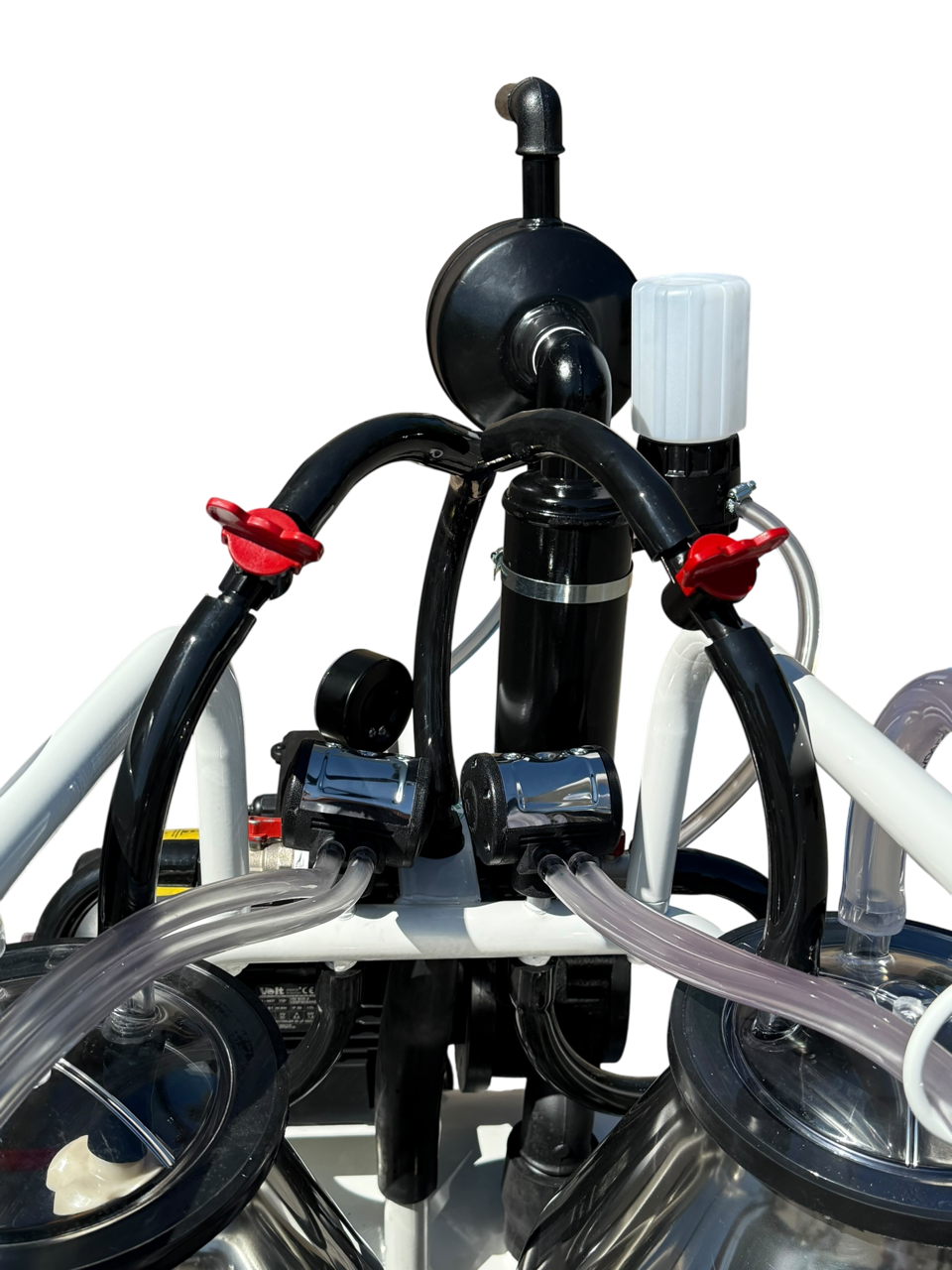 Doppelter Minimilker mit Vakuumtank  kpl. mit 2 x 30 Liter Eimer, 2 x HCC150, 2 x Pulsator